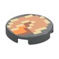 Tile Round 2 x 2 with Tan/Nougat/Orange/Medium Nougat Pixels print