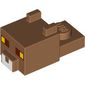 Animal Body Part, Cat Head 1 x 2 with Cube with Ears, White Nose, Yellow Eyes print