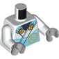 Torso Robe, Medium Azure Trim, Dark Blue Scarf, Gold Decorations print, White Arms, Light Bluish Gray Hands