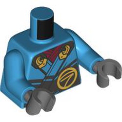 LEGO part MINI UPPER PART, NO. 6550 in Dark Azure