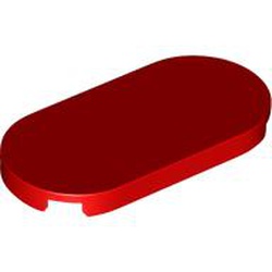 LEGO part 66857 Tile Round 2 x 4 in Bright Red/ Red