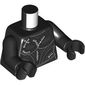 Torso Jumpsuit, Leather with White Stitches, Black Arms and Hands