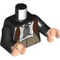 Torso Jacket, Dark Red Collar, White Shirt, Dark Bluish Grey Tie, Dark Tan Undershirt Print, Black Arms, Light Nougat Hands