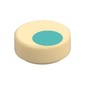 Tile Round 1 x 1 with Dark Turquoise Circle print