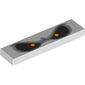Tile 1 x 4 with Black Eyes, Yellow Pupils print