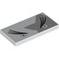 Tile 2 x 4 with Eyes, Large Black Eyelashes, Light Bluish Grey Star print