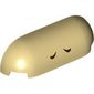 Brick Curved 1 x 4 x 1 Rounded Ends with Black Closed Eyes print