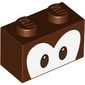 Brick 1 x 2 with Connected Eyes Print