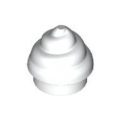 LEGO part 3441 1X1 DECORATION TOP, NO. 2 in White