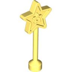 LEGO part 16499 Duplo Wand, with 5 Pointed Star Top in Cool Yellow/ Bright Light Yellow