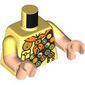 Torso, Dual Molded Arms, Scout Uniform, Dark Brown Belt with Buttons, Orange Scarf print, Bright Light Yellow Sleeves Pattern, Light Nougat Arms and Hands