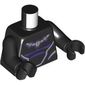 Torso, Dark Purple Muscles, Silver Necklace print (Black Panther), Black Arms and Hands