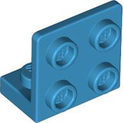 LEGO part 99207 Bracket 1 x 2 - 2 x 2 Inverted in Dark Azure