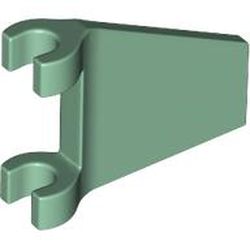 LEGO part BANNER 26 DEG. W/ 2 HOLDERS in Sand Green