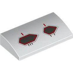 Slope Brick Curved 2 x 4 x 2/3 No Studs with Black/Red Air Intakes print
