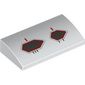 Slope Brick Curved 2 x 4 x 2/3 No Studs with Black/Red Air Intakes print