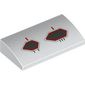 Slope Brick Curved 2 x 4 x 2/3 No Studs with Black/Red Air Intakes print