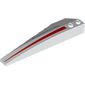 Wedge Curved 10 x 3 Right with Narrowing Red Stripe, Black 'Concorde' print