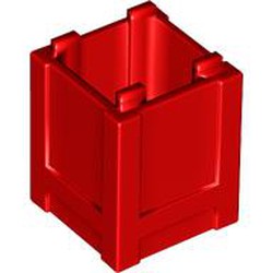 LEGO part 61780 Container Box 2 x 2 x 2 - Top Opening in Bright Red/ Red