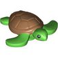 Animal, Turtle / Sea Turtle with Black Eyes, Medium Nougat Shell print