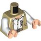 Torso, Jacket, Dark Tan Belt, White Shirt, ID Badge print, White Arms, Light Nougat Hands
