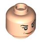 Minifig Head Kate Bishop, Black eyebrows, Peach Lips, Angry, Bandage, Smirk print