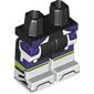 Hips with Black Legs and White Boots Pattern, Dark Purple Armor, Lime Stripe print