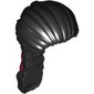 Hair Long with Thick Braid and Dark Red/Silver Bands print