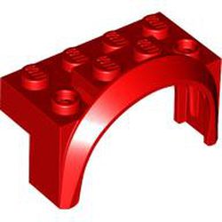 LEGO part 3387 Wheel Arch, Mudguard 4 x 2 x 2 in Bright Red/ Red