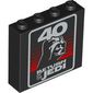 Brick 1 x 4 x 3 with '40 RETURN OF THE JEDI', Darth Vader print