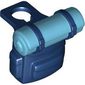 Minifig Neckwear Backpack with Bedroll Medium Azure Print