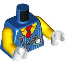 LEGO part 973c01h27pr6603 MINI UPPER PART, NO. 6603 in Bright Blue/ Blue