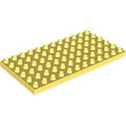 LEGO part 18921 DUPLO PLATE 6X12 in Cool Yellow/ Bright Light Yellow