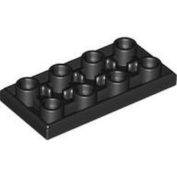 LEGO part 3395 FLAT TILE 2X4, INV. in Black