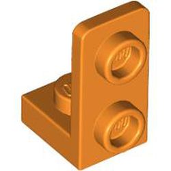 LEGO part 73825 Bracket 1 x 1 - 1 x 2 Inverted in Bright Orange/ Orange
