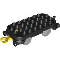 LEGO part BASE 4X8, NO. 1 in Black