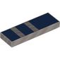 Tile 1 x 3 with Dark Blue Rectangles print