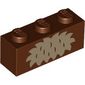 Brick 1 x 3 with Tan Fur print