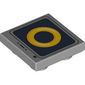 Tile Special 2 x 2 Inverted with TV Monitor with Gold Ring Print