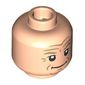 Minifig Head Palpatine, Dark Tan Eyebrows, Dark Orange Wrinkles, Condescending Smile, Angry Growl print