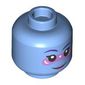 Minifig Head Lys Solay, Dark Purple Eyebrows, Lavender Marking, Closed Mouth Smile / Open Mouth Smile print