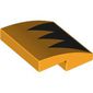 Slope Curved 2 x 2 x 2/3 with Black Triangle print