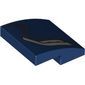 Slope Curved 2 x 2 x 2/3 with Silver Armour print