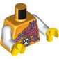 Torso, Lavender Straps, Coral Armor, Black/White Hourglass print, White Arms, Yellow Hands