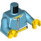 Torso, White Zipper, Tri, Bare Stomach print, Medium Azure Arms, Yellow Hands