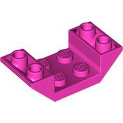 LEGO part 4871 ROOF TILE 2X4 INV. in Bright Purple/ Dark Pink