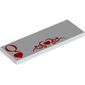 Tile 2 x 6 with Red Q, Heart Decorations print (Playing Card Top)