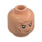Minifig Head Boba Fett, Scars, Stubbled Beard