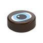 Tile Round 1 x 1 with White Eyes, Bright Light Blue Iris, Black Pupil print