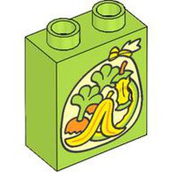 LEGO part BRICK 1X2X2, NO. 222 in Bright Yellowish Green/ Lime